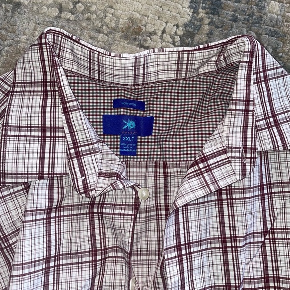 Egara Plaid Button-Up Shirt size 2XL tall - Picture 2 of 3